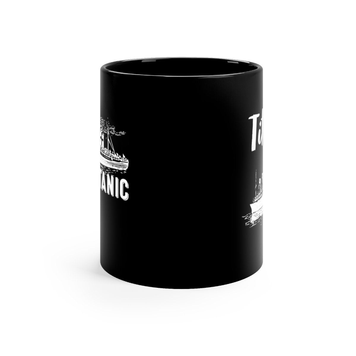 Black Titanic custom mug 11oz, vintage custom travel mug, large mug for teen boy