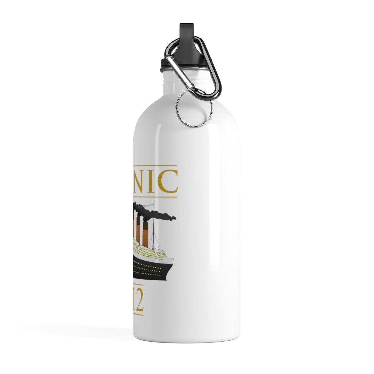 Water bottle with Titanic label, custom water bottle, metal water bottle, swim team gift