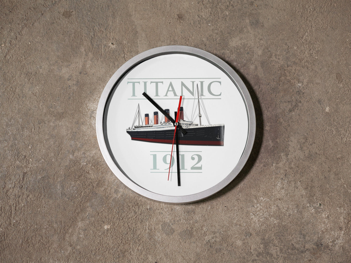 Titanic large wall clock, kitchen wall clock, unique wall clocks, Titanic personalized clock