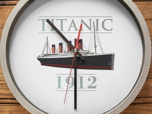 Titanic large wall clock, kitchen wall clock, unique wall clocks, Titanic personalized clock