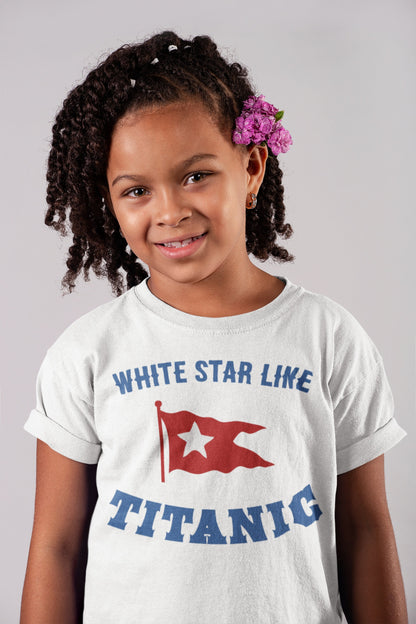 White Star flag Titanic shirt kids & youth 2-10 years, R.M.S Titanic fanatic kid cruise shirt