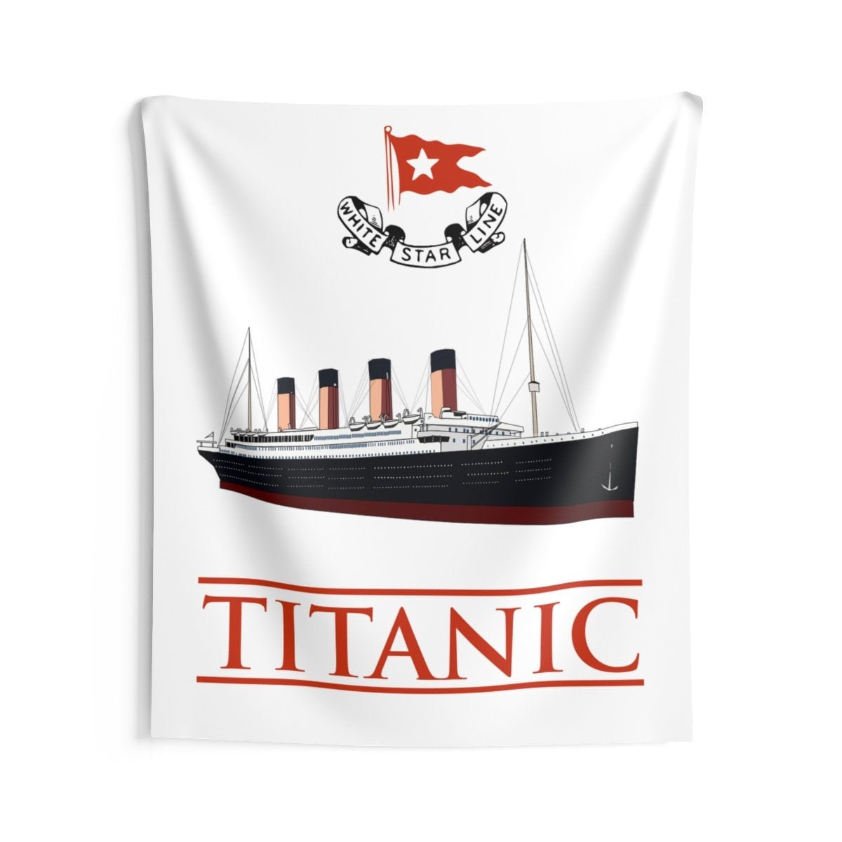 Titanic wall art, nursery decor boy, tapestry wall hanging, gift for teen boy