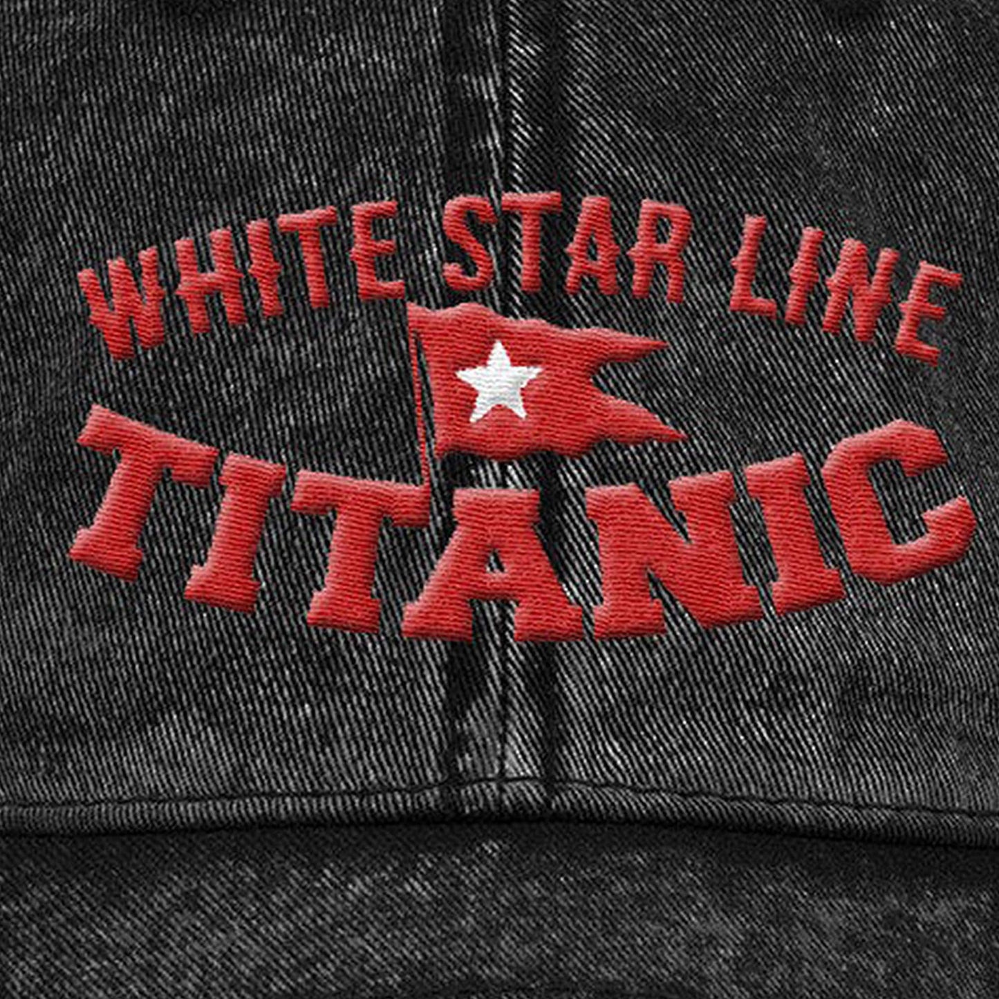 R.M.S Titanic dad hat, white star line embroidery font, Titanic teen boy gift