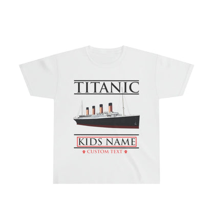 Titanic custom name shirt, handmade t shirt for history buff, custom printed tee -gift for kid's, 2-10 years old