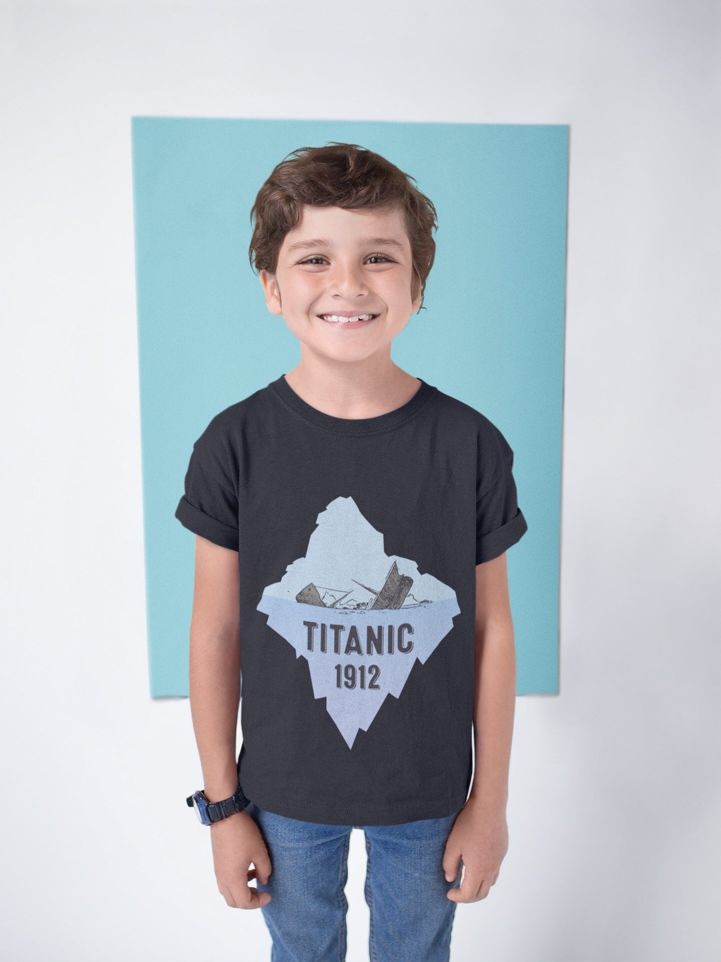 Titanic sinks 1912 t shirt, Titanic movie t shirts, vintage birthday tee for boy, 2-10 years old