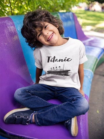 Titanic handmade shirt, travel tee shirt for summer adventures, 2-10 years old