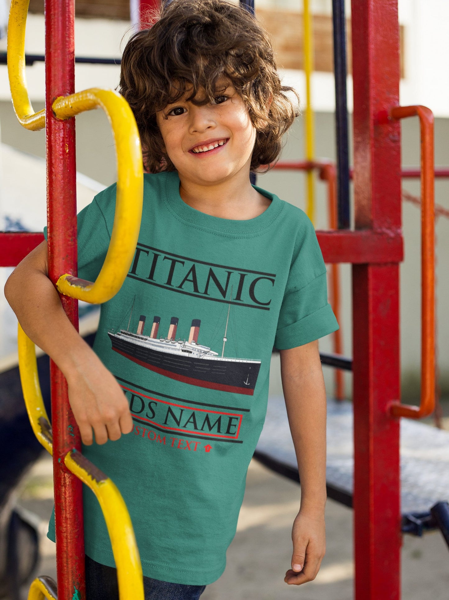 Titanic custom name shirt, handmade t shirt for history buff, custom printed tee -gift for kid's, 2-10 years old