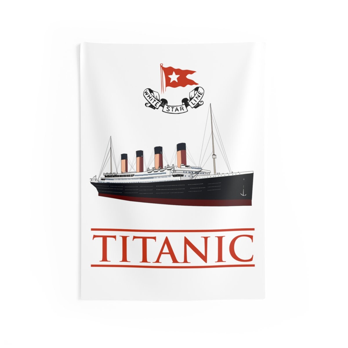 Titanic wall art, nursery decor boy, tapestry wall hanging, gift for teen boy