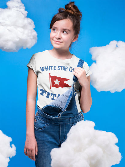 White Star flag Titanic shirt kids & youth 2-10 years, R.M.S Titanic fanatic kid cruise shirt