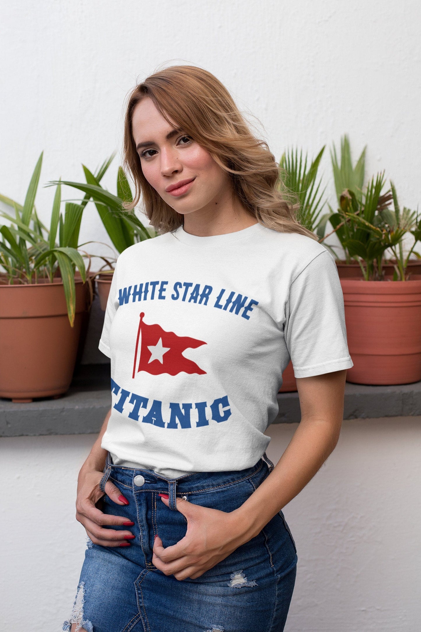 Customized Titanic vintage t shirt, retro poster style design, gift for history student.