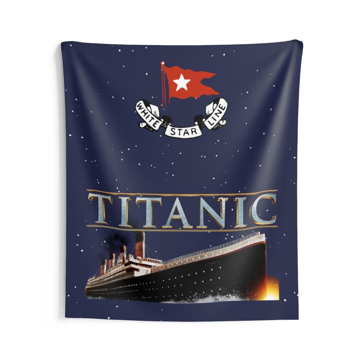 Indoor Wall Tapestries Titanic wall art, wall decor for boys room, tapestry wall hanging, boy room decor