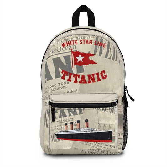 Titanic handmade bag, preschool backpack, fashionable backpack for boy, wanderlust backpack - gift for pupil