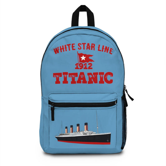 Vintage wanderlust backpack, Titanic backpack for pupil, first day of school bag