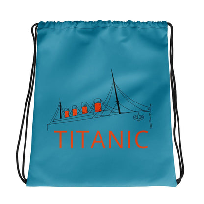 Titanic drawstring back pack, college student gift, vintage drawstring pouch - perfect gift for college teacher