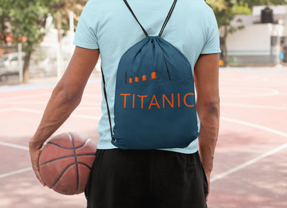 Titanic drawstring back pack, college student gift, vintage drawstring pouch - perfect gift for college teacher