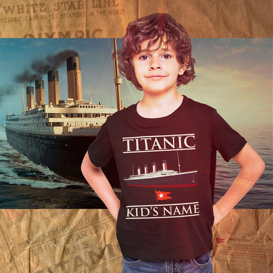 Titanic custom name shirt, handmade t shirt - personalizer reusable Titanic gift for boy 6 8 years old