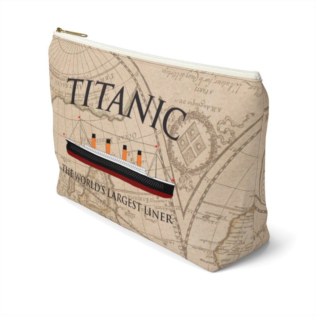 School pencil case with Titanic the world's biggest liner, gift for the pupil history buff - Titanic lover