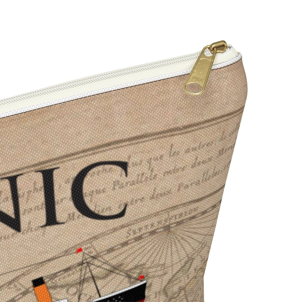 School pencil case with Titanic the world's biggest liner, gift for the pupil history buff - Titanic lover