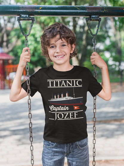 Personalized Captain Titanic kid's name shirt, handmade t shirt - personalized reusable Titanic gift for boy 2 - 14 years old