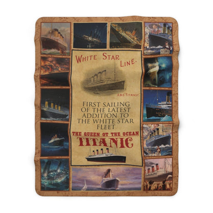 Titanic blanket reusable fleece blanket - personalized boy blanket, vintage camping blanket gift for boy 6-8 years old