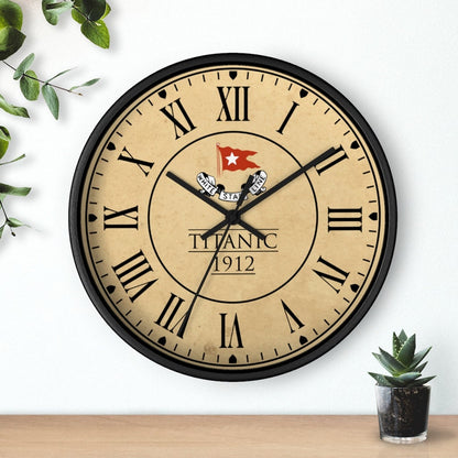 Titanic 1912 wall clock, white star line wooden wall clock, retro wall clock - vintage wall clock gift for boy 6 8 year