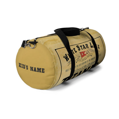 Titanic personalized duffel bag - White Star Line mens duffel bag - 10 year old boy gift, child duffel bag