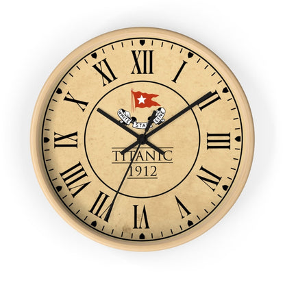 Titanic 1912 wall clock, white star line wooden wall clock, retro wall clock - vintage wall clock gift for boy 6 8 year