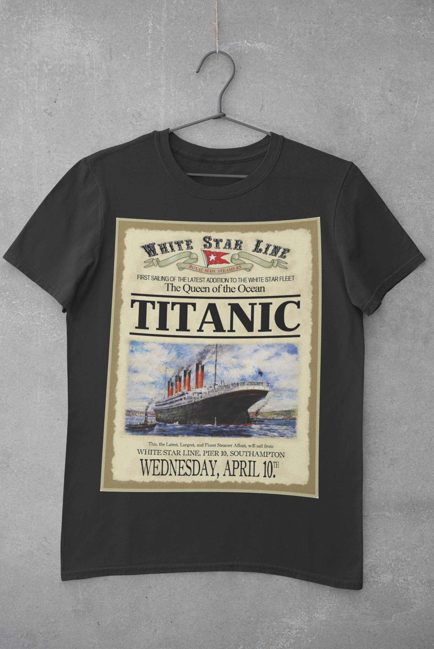 White Star Line t-shirt, Titanic the queen of the ocean, custom kid shirt for history lover, 11 year old boy & girl gift