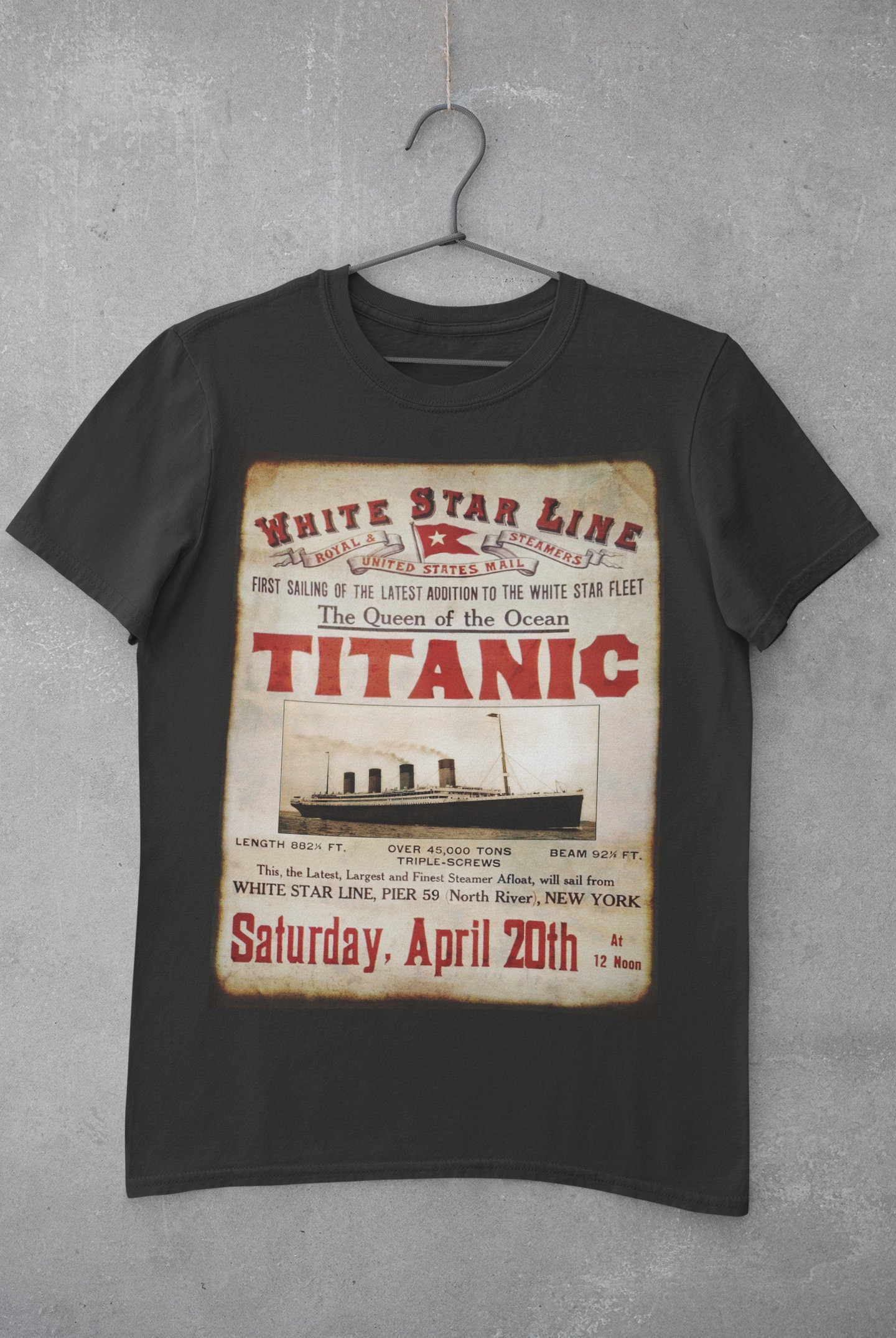 White Star Line t-shirt, Titanic vintage tee - 6 year old boy gift, custom kid shirt - Titanic party gift for history lover