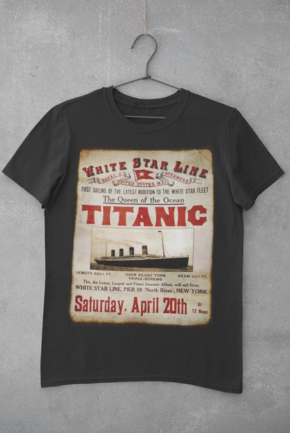 White Star Line t-shirt, Titanic vintage tee - 6 year old boy gift, custom kid shirt - Titanic party gift for history lover