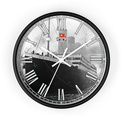 Titanic large wall clock, 10" unique high quality Wall Clock, White Star Line vintage wall clock - 8 year old boy gift