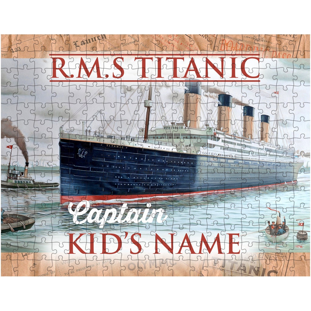 Kid's name puzzles, Titanic  jigsaw puzzles for children, 8-year-old gift, name puzzles with personalization