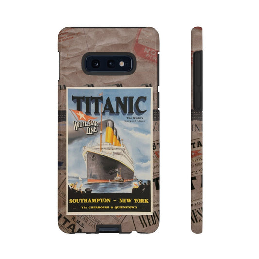 Titanic old poster tough cases, White Star Line phone cases -  galaxy cases, 10 year old boy gift