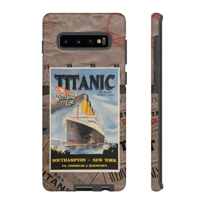 Titanic old poster tough cases, White Star Line phone cases -  galaxy cases, 10 year old boy gift