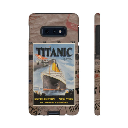 Titanic old poster tough cases, White Star Line phone cases -  galaxy cases, 10 year old boy gift