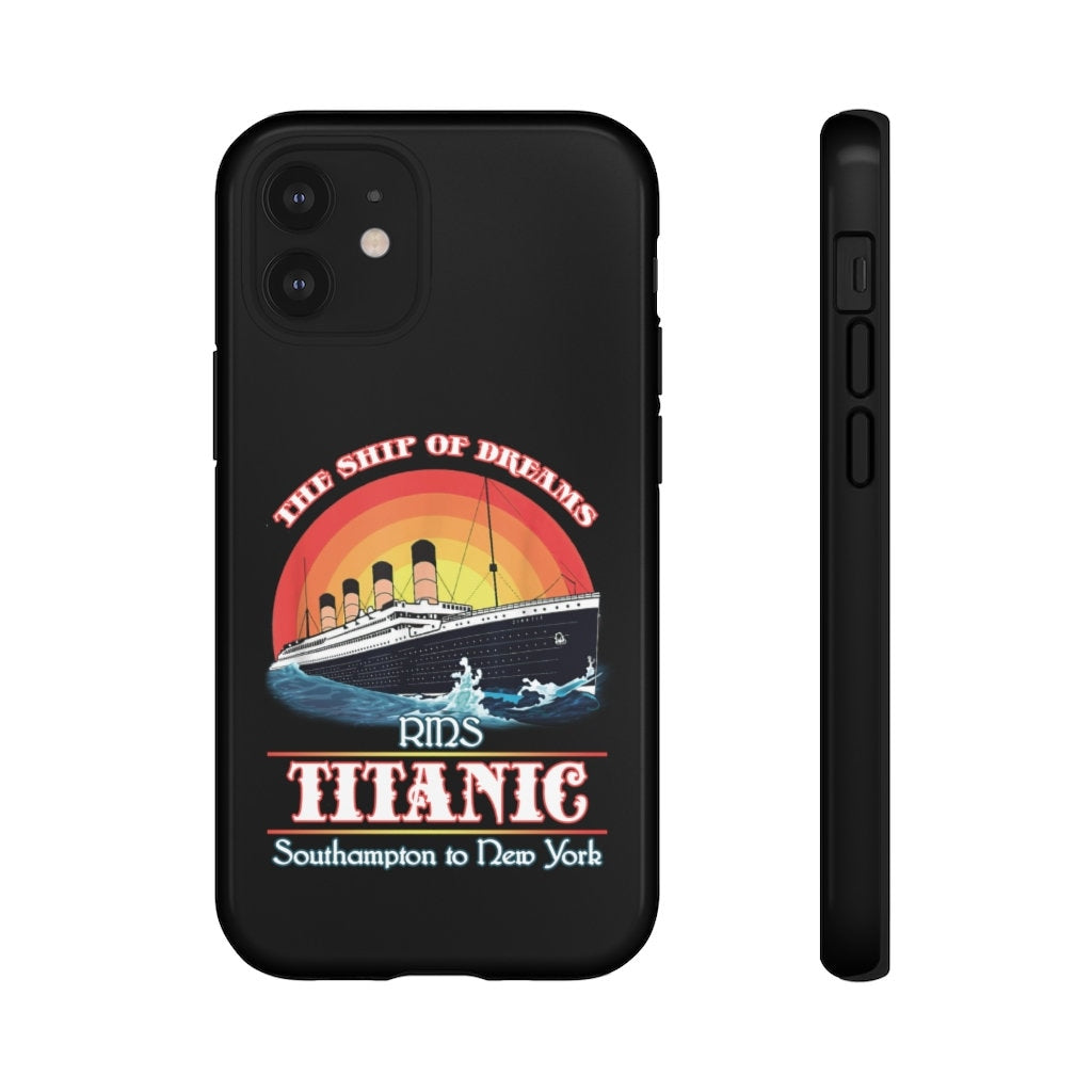 Black tough cases, Titanic phone cases - White Star Line vintage photographic print quality premium Cases, Titanic party gift