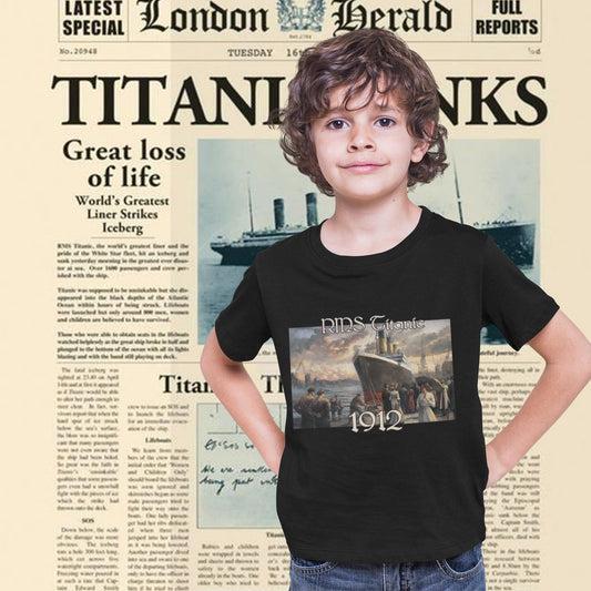 Titanic custom shirt, Titanic vintage tee - handmade t shirt - personalizer reusable Titanic gift for boy 6 8 years old