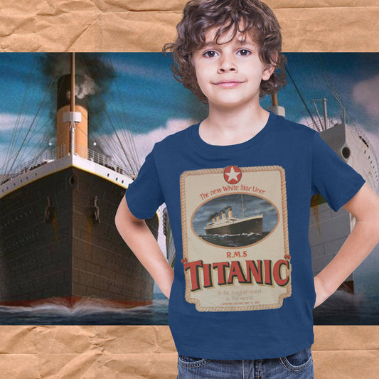 Vintage shirt for Titanic lover, Titanic party t-shirt, gift for boy - history buff, RMS Titanic birthday gift