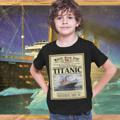 White Star Line t-shirt, Titanic the queen of the ocean, custom kid shirt for history lover, 11 year old boy & girl gift