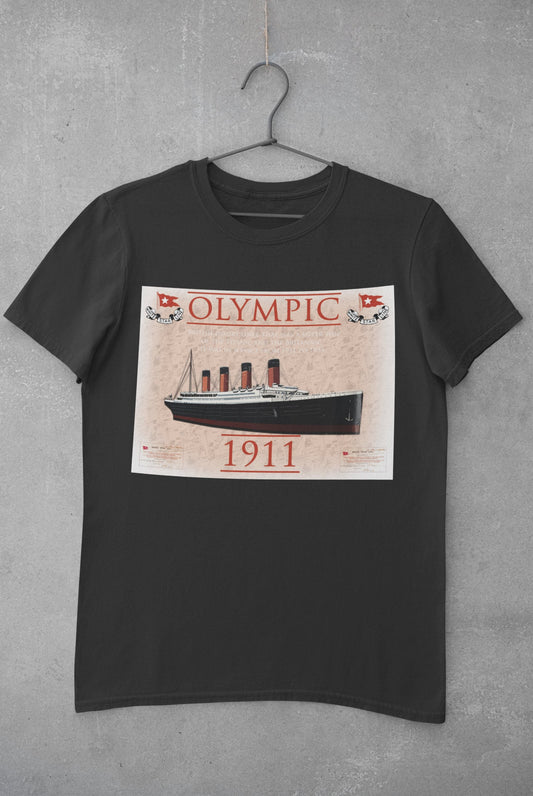 RMS Olympic shirt, White Star Line British luxury liner - Royal Mail Ship Olympic, 6 year old boy gift