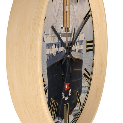 RMS Titanic vintage wall clock, White Star Line wooden wall clock - small wall clock 6 year old boy gift, retro wall clock