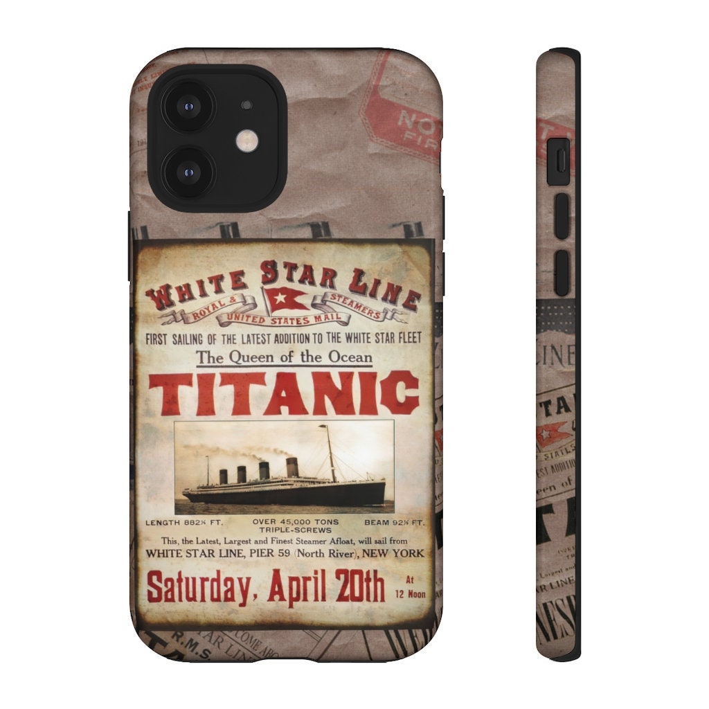 White Star Line tough cases, RMS Titanic The Queen of the Ocean phone cases, 9 year old boy gift - phone+cases