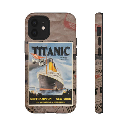 Titanic old poster tough cases, White Star Line phone cases -  galaxy cases, 10 year old boy gift