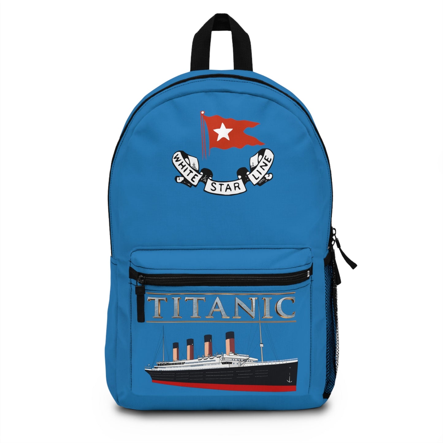 Blue Titanic backpack, school custom backpack, secondary school bag - history buff gift