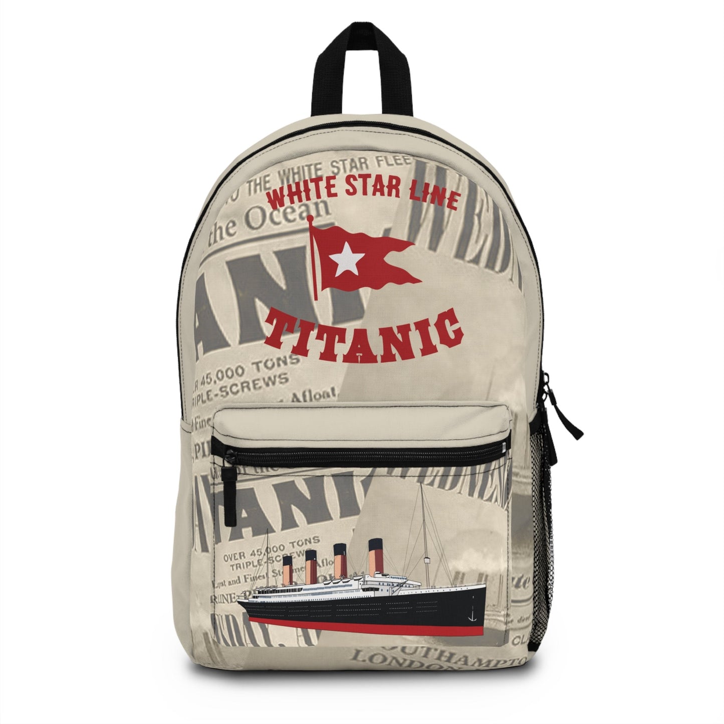 Titanic handmade backpack, preschool backpack, Titanic boy bag gift, custom name backpack, personalized name backpack