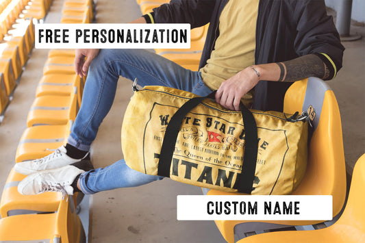 Titanic personalized duffel bag - White Star Line mens duffel bag - 10 year old boy gift, child duffel bag