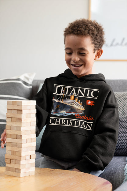 Youth hooded sweatshirt, Titanic pullover for kids, fleece hoodie for boys 6 7 8, hooded top, the Titanic lover Christmas gift