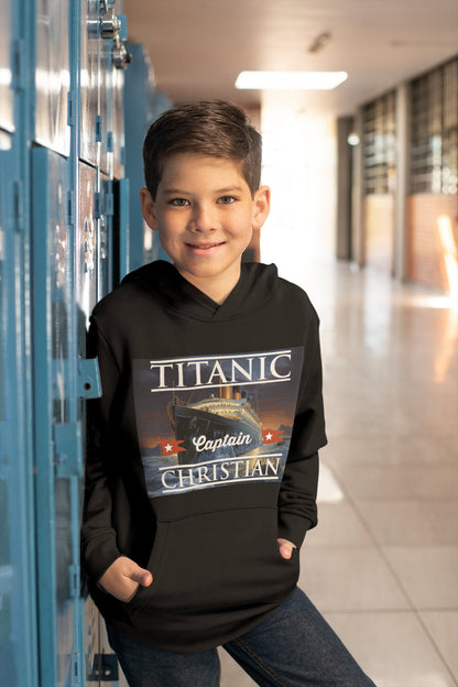 Titanic gift for the Titanic lover - custom hoodie with child name, personalization sweatshirt for history buff