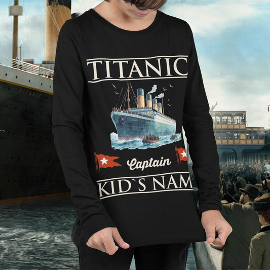 Titanic long sleeve shirts, cruise shirt boy girl - the Titanic birthday t-shirt, personalized Titanic gift, movie lover gift (youth sizes)