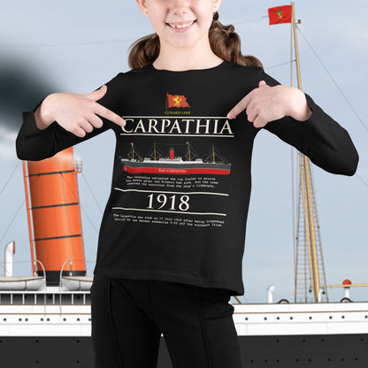 Carpathia shirt, Titanic custom t shirt - long sleeve tshirt for boys and girls, custom kids Titanic clothes ocean theme party tee